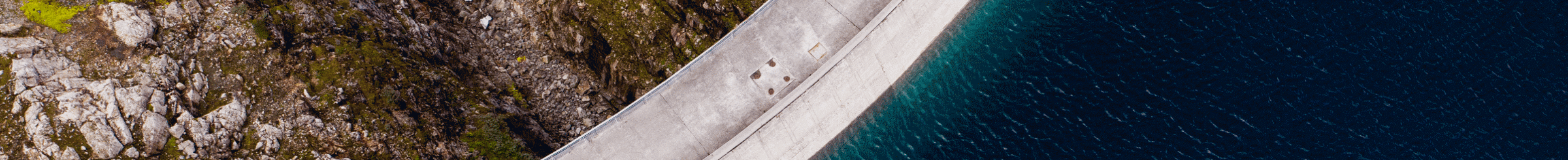 Dam and reservoir from above